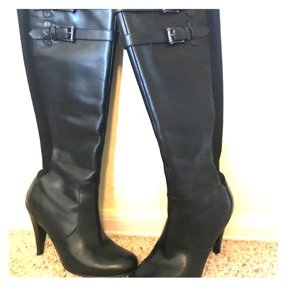 BLACK TALL HEEL BOOT COLE HAAN NIKE AIR 8B Jalisa